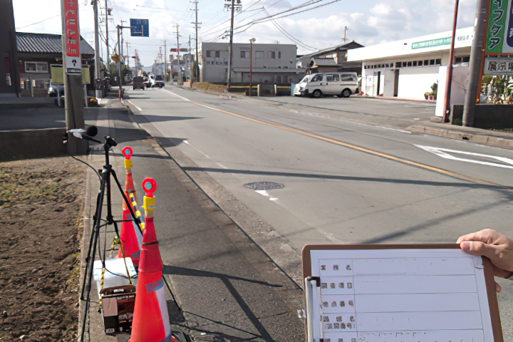 道路交通騒音測定状況