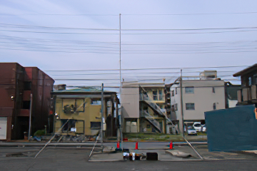 更地10m地点の測定状況