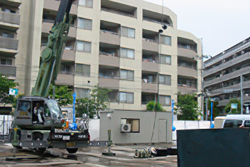 更地30m地点の測定状況